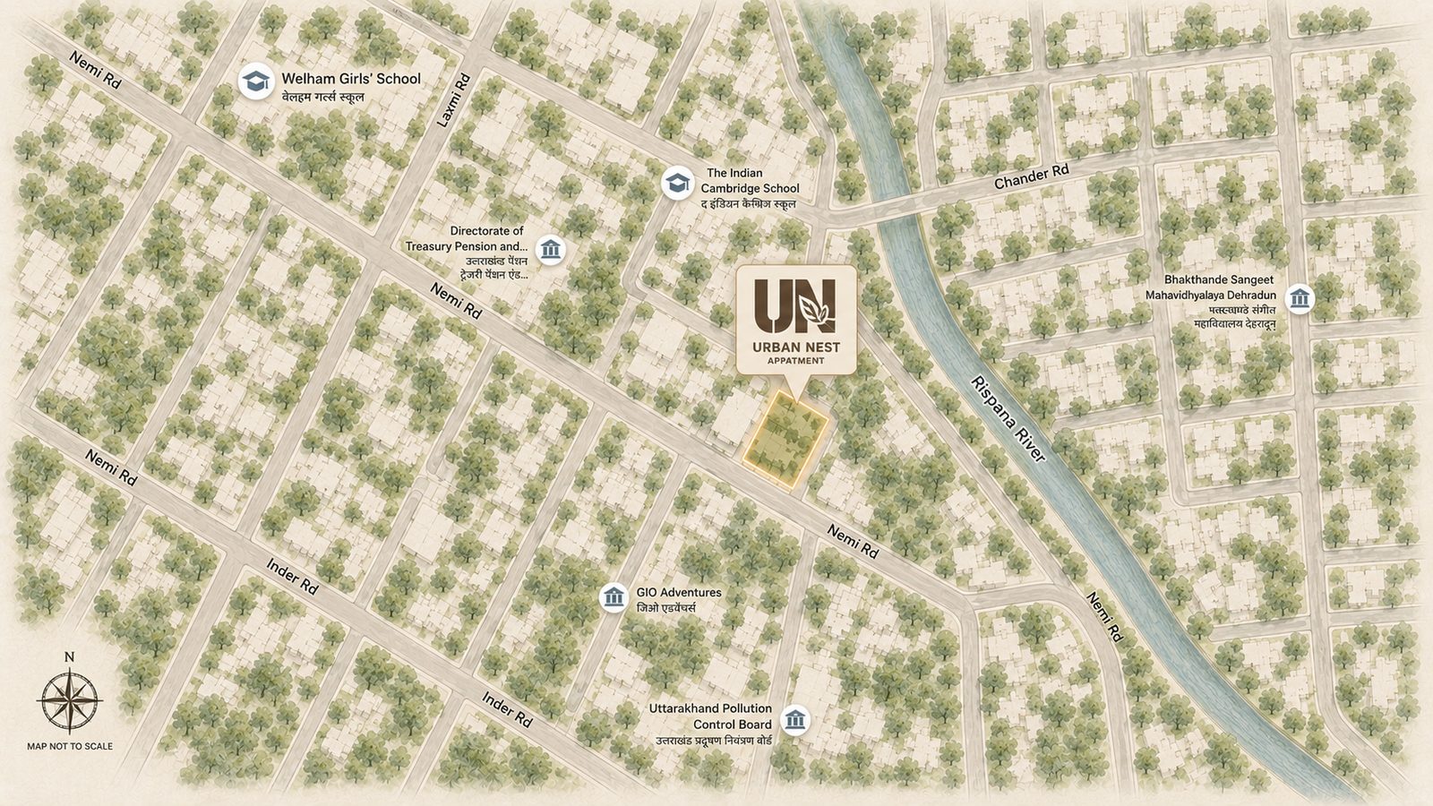 Urban Nest location map